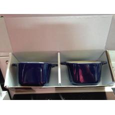 Staub XS迷你 法式烤焗小盤 方形 寶石藍  1組2個