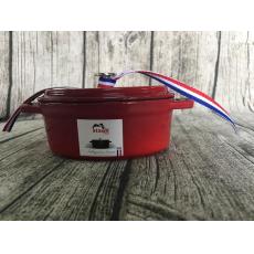 Staub 11公分0.25L  櫻桃紅 橢圓
