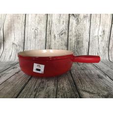 Staub 23公分2.6L 單柄牛奶起士鑄鐵鍋 櫻桃色