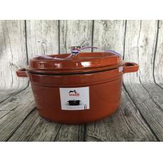 Staub 26公分 鑄鐵鍋圓鍋 焦糖色 肉桂色 湯鍋 燉鍋 炒鍋 5.2L