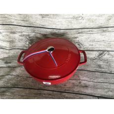 Staub 24公分  櫻桃紅 水滴鍋