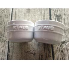 Staub XS迷你 法式烤焗小盤 圓 純潔白  1組2個