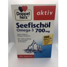 德國Doppelherz aktiv Omega-3 Seefischöl 700mg 120粒 深海魚油膠囊  德國代購