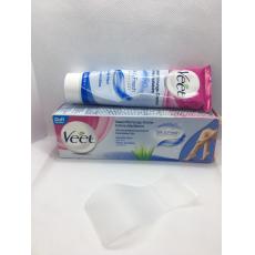 法國 Veet 薇婷 除毛膏 脫毛膏 敏感款100 ml 德國版 藍色款 送刮板