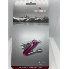 Victorinox 透明粉紅色 維氏 基本款7用瑞士刀0.6203.T5B1)