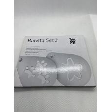 WMF卡布奇諾 不銹鋼拉花模具 咖啡模板 小熊腳印跟星星