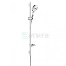 Hansgrohe 雨中之舞 Select E 120 浴杆蓮蓬頭組 白色 90cm 附皂盤