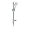 Hansgrohe 雨中之舞 Select E 120 浴杆蓮蓬頭組 亮鉻色 65cm 附皂盤