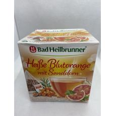 德國BH草本茶系列 Bad Heilbrunnerheiße blutorange mit sanddorn 沙棘熱血橙口味 花果茶茶包 草本茶 每盒15入*2.5g 代購 