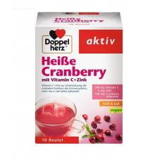 德國 Doppelherz 雙心 蔓越莓+維生素C +鋅 Heiße Cranberry 沖泡粉 15gx10包 德國代購