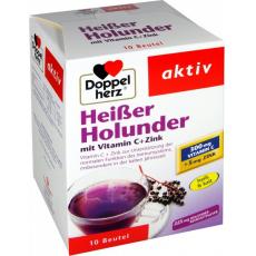 德國 Doppelherz 雙心 接骨木+Vitamin C + Zink 沖泡粉 15gx10包 德國代購