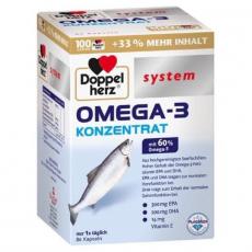德國 Doppelherz 雙心 Omega-3 KONZENTRAT 高濃縮 深海魚油 120顆 德國代購