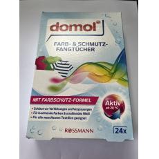 德國 domol 洗衣機專用 洗衣 防染 護色 魔布 拋棄式 洗衣護色魔布 防染 吸色紙 1盒24片裝