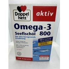 德國 Doppelherz aktiv Omega-3 Seefischöl 800mg 120粒 深海魚油膠囊 德國代購 