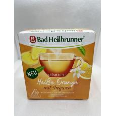 德國BH草本茶系列Bad Heilbrunner® Heiße Orange mit Ingwer生薑熱橙口味 花果茶茶包 草本茶 每盒15入*2.3g  德國代購