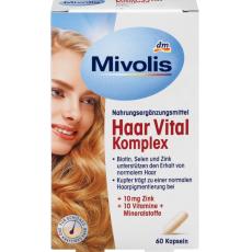 德國DM Mivolis Haar Vital Komplex 60顆 頭髮營養 生物素 膠囊 德國代購